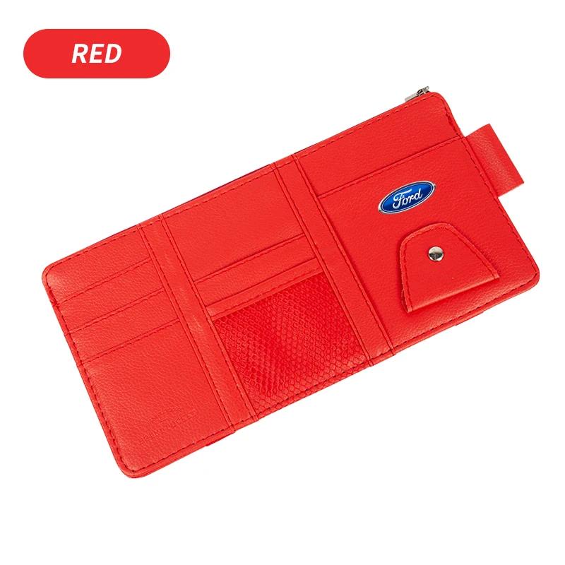 Hot Car Glasses Storage Sun Visor Sunglasses Storage Holders Card Ticket Storage Clip For Ford Fiesta Mondeo Fusion Explorer Esc