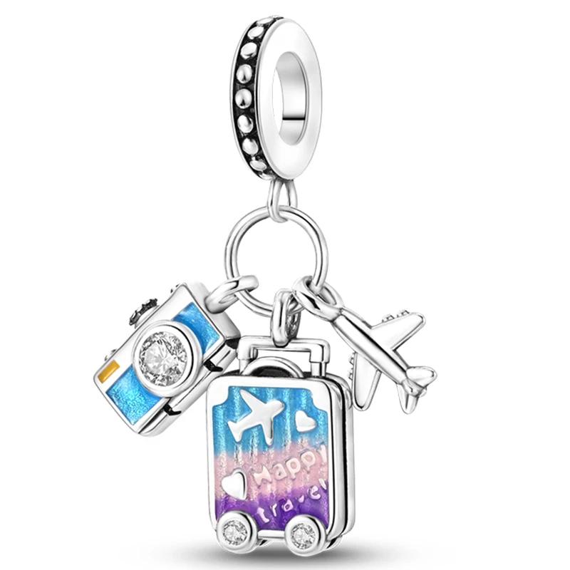 Charms Perlen Kupferrosa Parfümflasche Buchstabe Leuchtendes Glühwürmchen Tarotkarte Perlen Passend für DIY Armbänder Schmuck