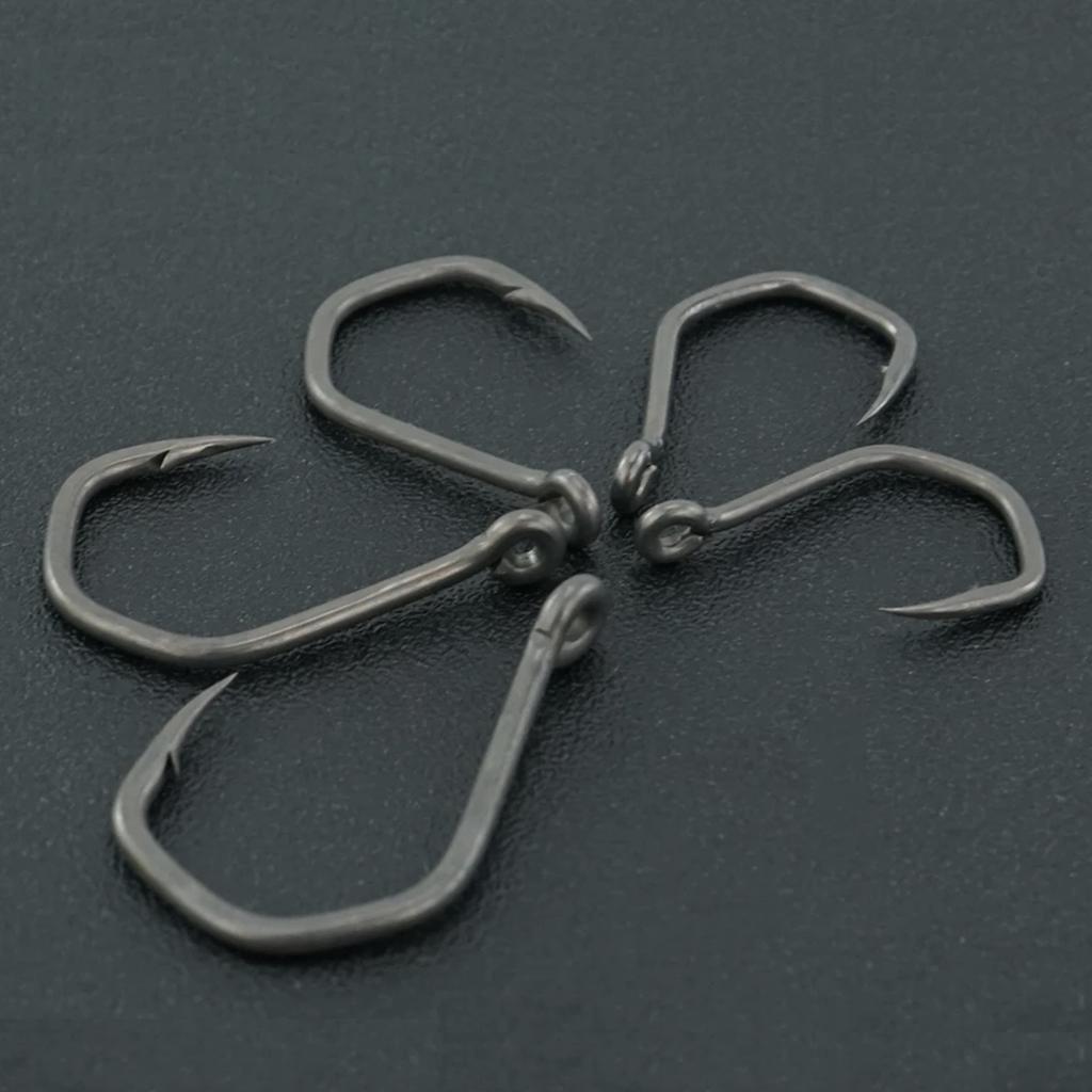 500 Pieces in Bulk PTFE Coated High Carbon Stainless Steel Barbed Fish Hook With Eye 8021 Fishing Accessories