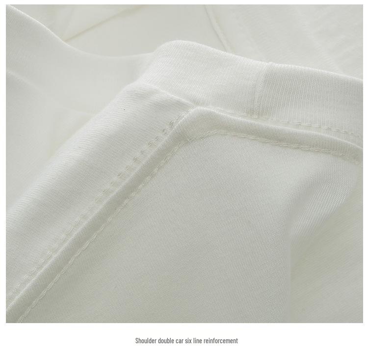 Unisex Heavyweight 260g Pure Cotton Round Neck Opaque White T-Shirt