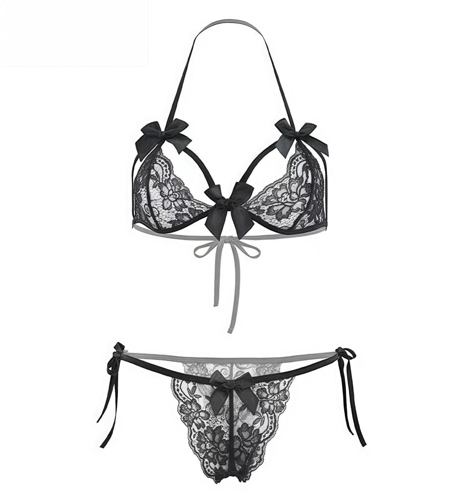 Zestaw bielizny z otwartym kroczem Seksowna bielizna Koronkowy zestaw bielizny dla kobiet Ekstremalna perwersja Erotyczna bielizna Seksowne majtki Szorty Uwodzicielska urocza bielizna Odważna