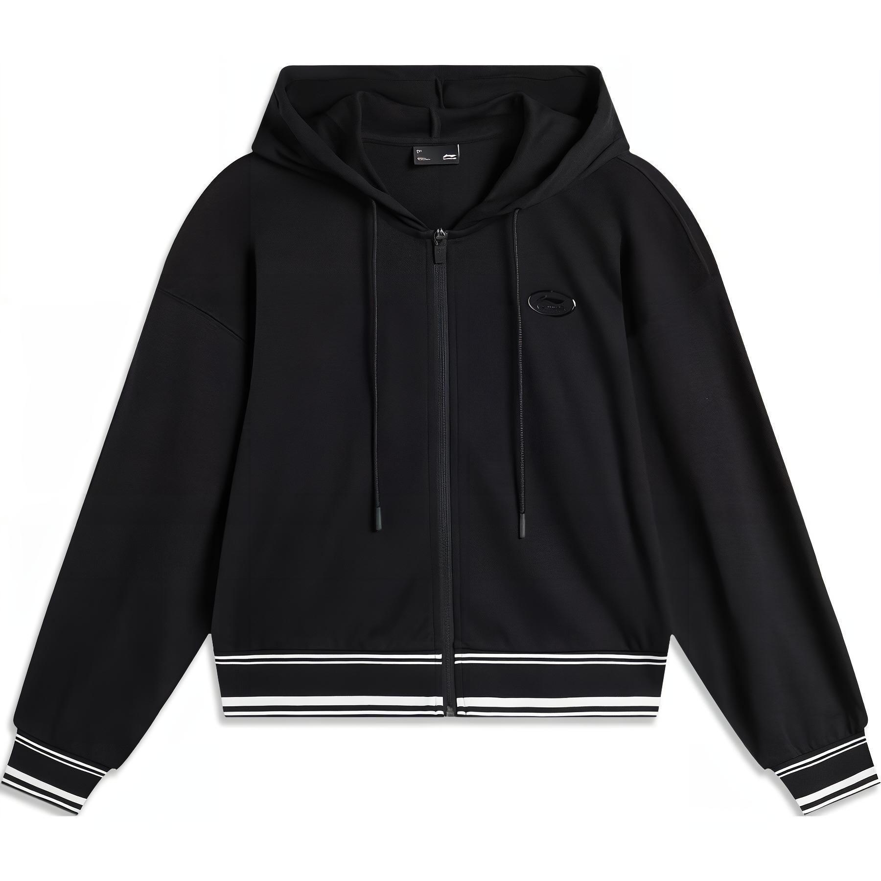 LI-NING Women s 2024SS Sports Trend Series Loose Zip-Up Hooded Jacket White AWDU458-2 S
