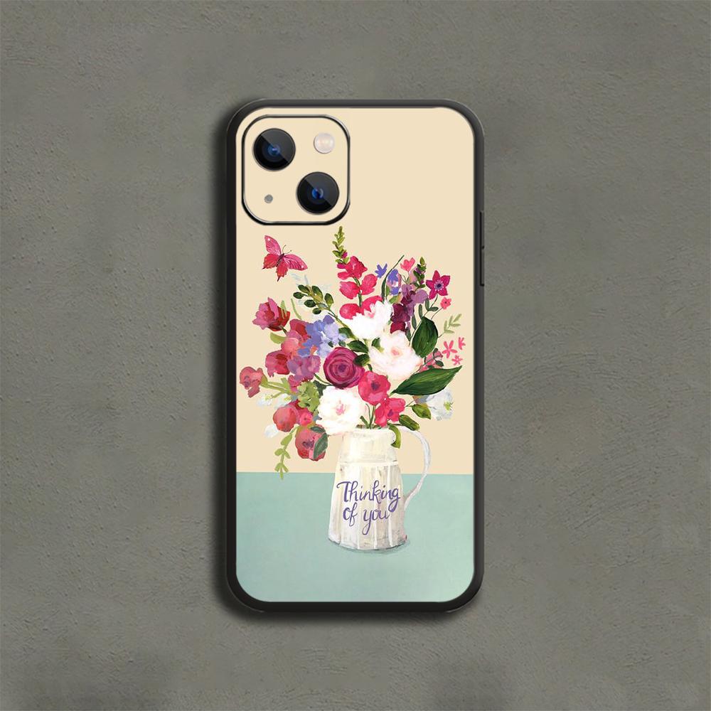 Elegante Vase Handyhülle für iPhone Samsung Galaxy Redmi Xiaomi Oppo OnePlus Note SA 7 8 9 10 11 12 13 14 20 21 22 23 53 54 Pro Max Plus Ultra