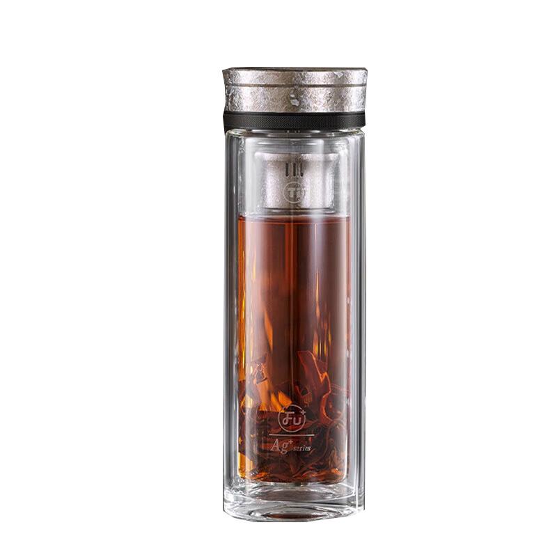 FUGUANG FU+ Pure Titanium Double-Wall Glass Tea Tumbler