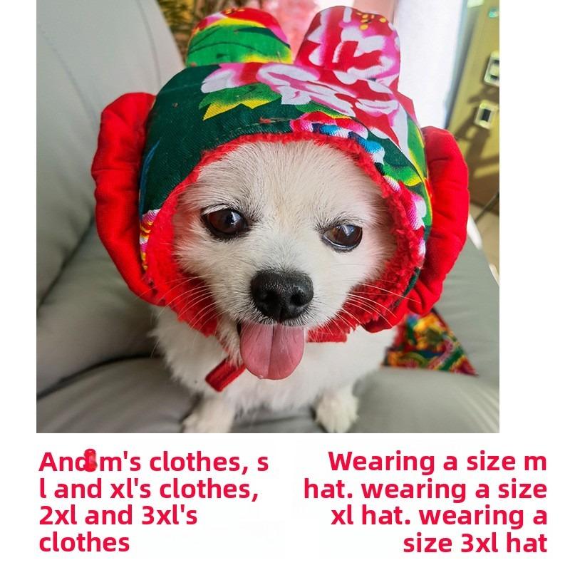 Big Flowered Jackets, New Year Gowns, Small, Medium and Large Dogs, Pet Dogs, Cats, French Bulldogs, Clothing and Supplies, Cat Clothing