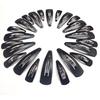 Magrido Matt Black Metal Tic Tac Hair Clips for Women Pack of 24 Pieces 4cm + 3cm (12 Medium + 12 Large)