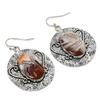 Natural Laguna Lace Agate 925 Sterling Silver Jewelry Earring 2.17" ZS-1378