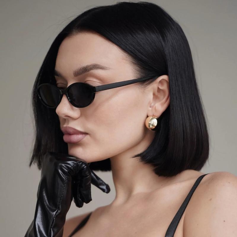 Protective Glasses 3pcs New Fashion Small Frame Oval Sunglasses Female Simple Style UV400 Glasses Colorful Lens Sun Glasses