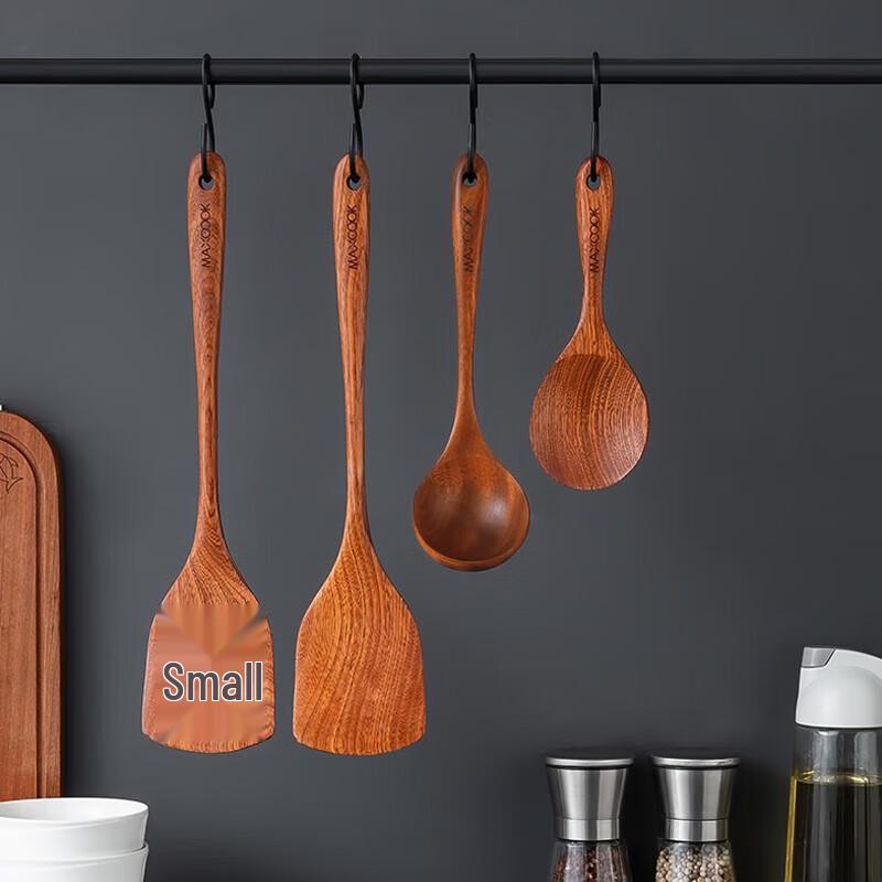 Mei Chu Natural Ebony Wood Kitchen Utensils