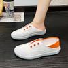 Women Fashion Light Weight White & Red Multi Color High Quality Canvas Shoes Lady Casual Anti Skid Office Loafer Ab499