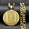 Hebreeuwse Hanukkah Menorah Kaarsen Kandelaar Ketting voor Vrouwen Mannen Roestvrij Staal Israël Je Magen Punk Ketting Sieraden