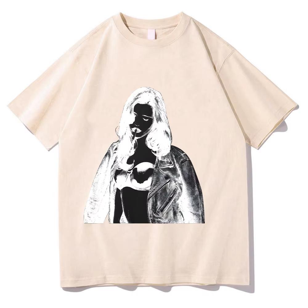

Nessa Barrett Photo Negative Tee Women Unisex T Shirts Vintage Leisure Tees Short Sleeve O Neck TShirt Pure Cotton New Arrival Top 4XL