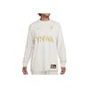 Crew Neck Pullover Letter Print Fitted Long Sleeve Drop Shoulder T-Shirt Men T-Shirt White FQ6590-104