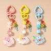 Cute Cartoon Face Keychain Women Girls Cloud Key Ring Pendants Handbag Decor DIY Key Chain Kid's Jewelry Gift