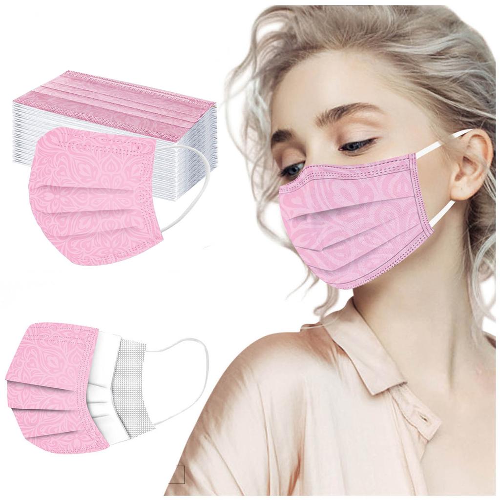 Adult Women Man Disposable Face Mask Industrial 3Ply Ear Loop 50PC Mask