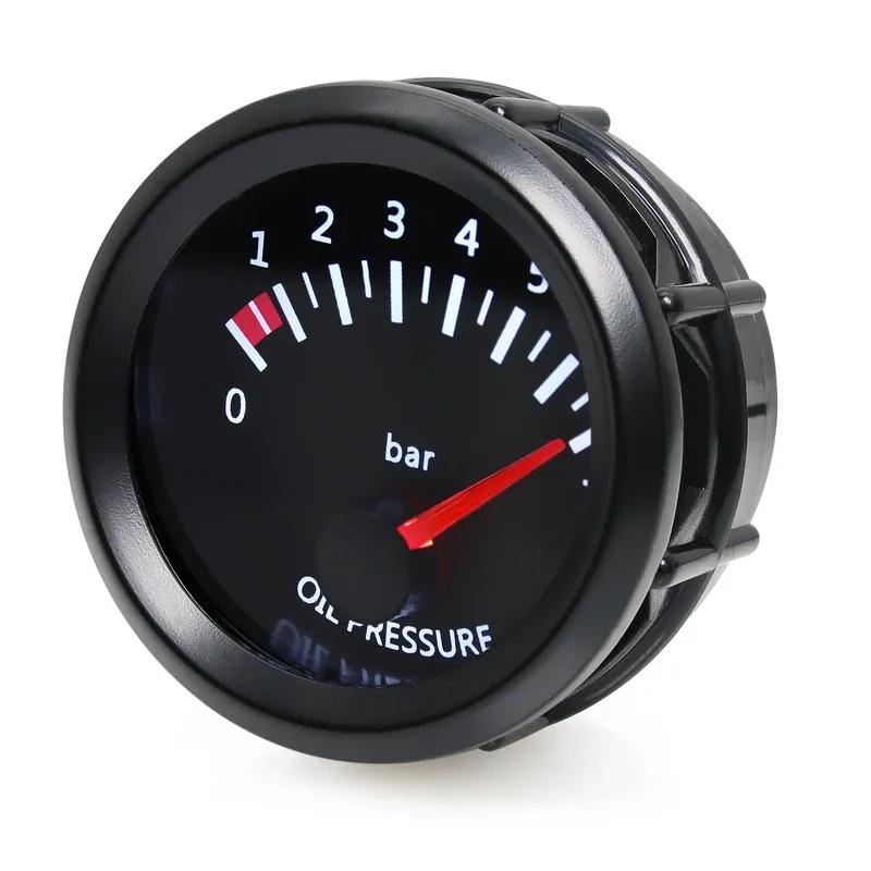 52mm Car Oil Pressure Gauge Sensors Modification 0-7 BAR Oil Pressure Meters for Truck Car 12V Oil Press Sensor M10x1 NPT1/8