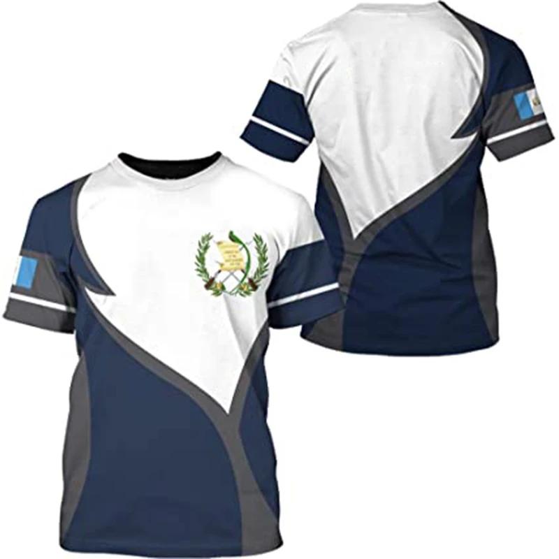 3d Print Guatemala National Flag T-shirt for Men Short Sleeve Oversized Tees Top Streetwear Men O Neck Hip Hop Tshirt Homme