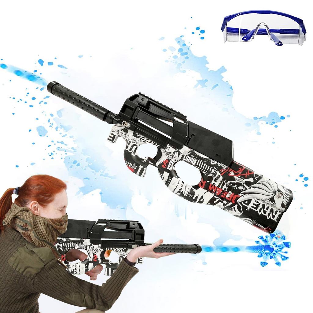 Electric Gel Ball Blaster Toy , Splatter Ball Blaster With 2500 Water Bullets Beads & Goggles, High Performance Assembled Automatic Toy For Outdoor