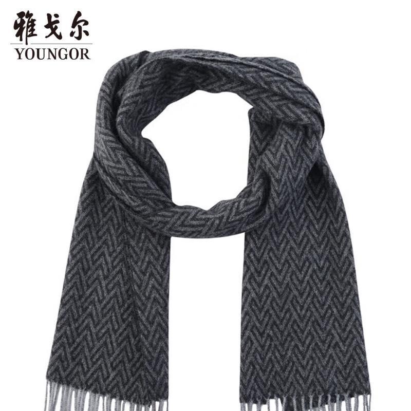 

YOUNGOR Мужской удобный шарф из смесового кашемира One Size