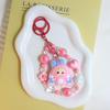 Baby Mini Three Flocking Keychain Trendy Figures Key Chain Cute Kawaii Dora Wendy Doll Keyring Bag Charms Christmas Gifts