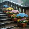 3pcs Plant Umbrellas For Outdoor Plants