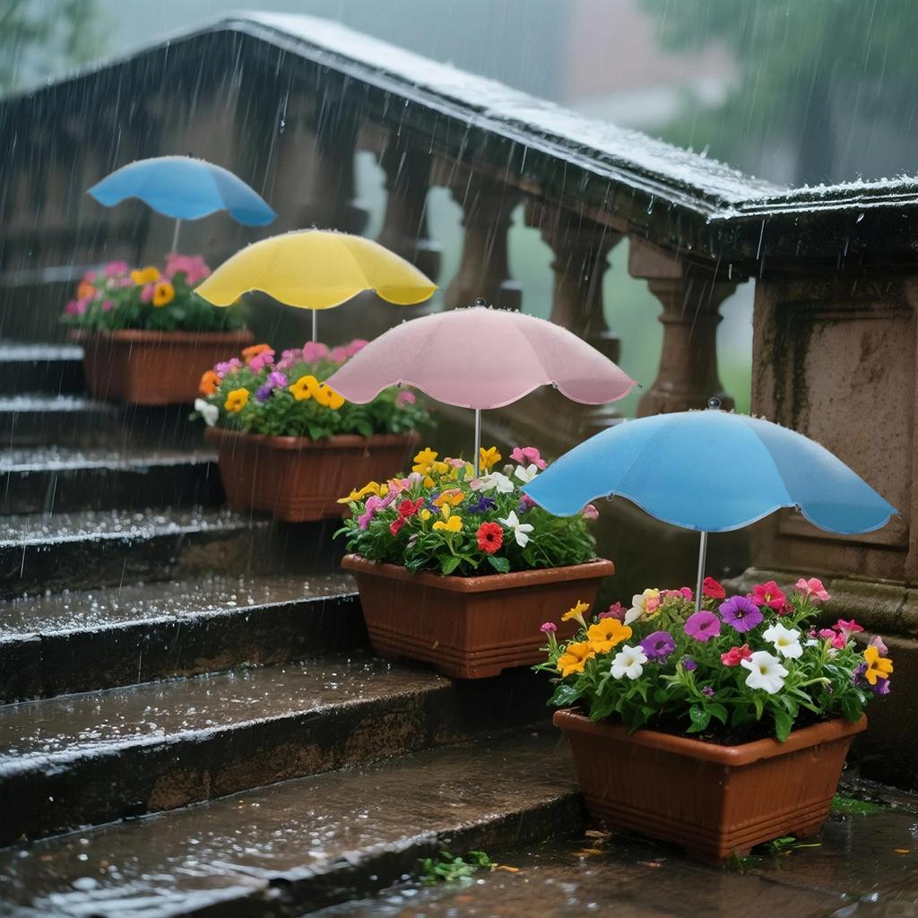 3pcs Plant Umbrellas For Outdoor Plants