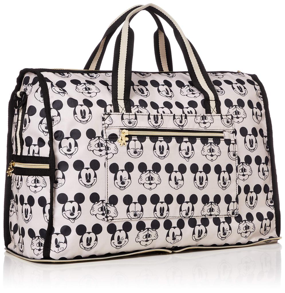 Hapitas Foldable Boston Bag Disney Mickey Mickey Mouse Face Black (Medium), Carry-On, Mouse, H0002-DN, 0.39kg, DN1.