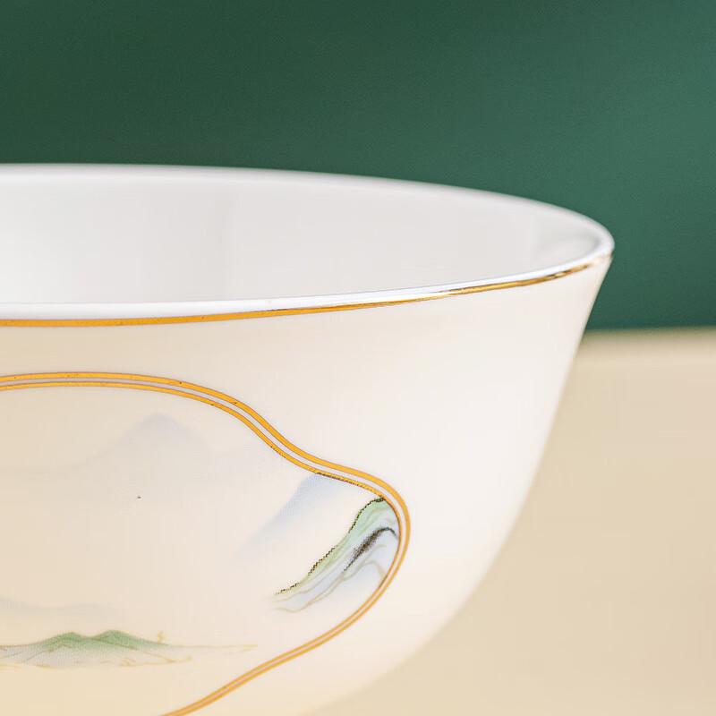 Ailan Huijia WJ Splendid Mountains & Rivers New Chinese Style Ceramic Dinnerware Set