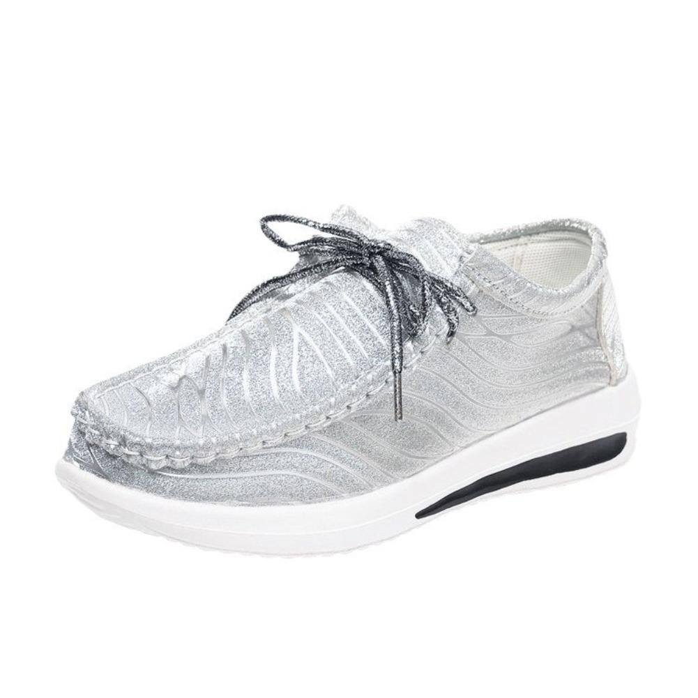 Fashion Shoes Woman 2025 Low Heels Female Footwear Slip On Sneakers Round Toe New Dress Sports Summer Big Size Casual Leisure PU Fabric