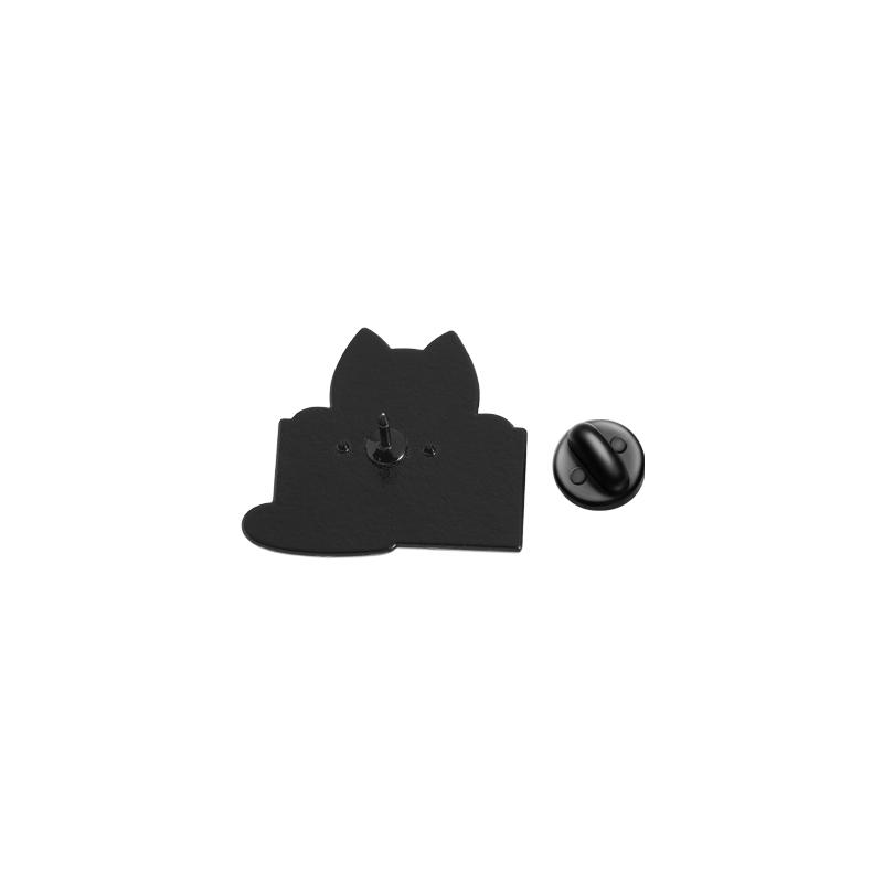 Black Cats Enamel Pins Funny Cool Kitten Meow Brooches Lapel Badges Simple Cartoon Animal Jewelry Gift for Friends