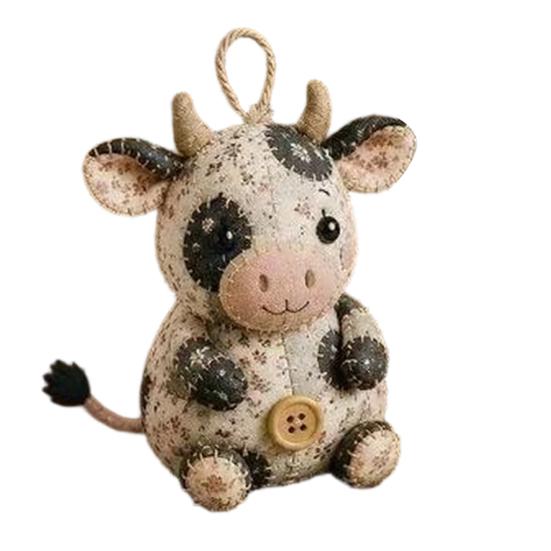 DIY Patchwork Animal Kit Hand Sewing Craft Set with Pre-Cut Fabric Stuffing Buttons F