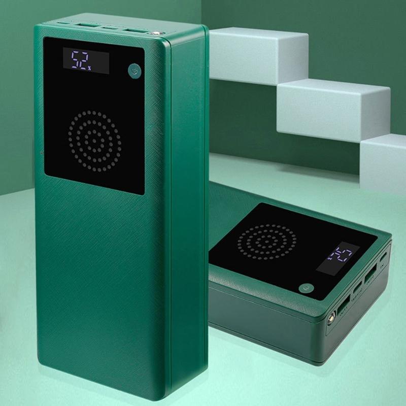 4 X 26650 Battery Holder Base Box Plastic Shells Box with LED Display 5V / 2.1A USB Output 5V / 2.1A Type-C Input