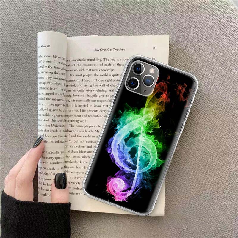 Emotional musical symbols Phone For Apple Iphone 12 13 Mini 15 Pro Max 11 Pro 14 Plus 16 Pro Max 16E Case Shell Cover Clear TPU