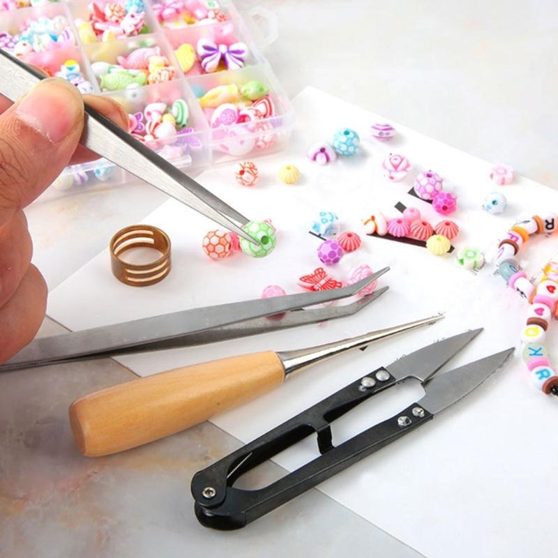 Handmade Small Jewelry Tool Set Nose Pliers Glue Storage Box Rings