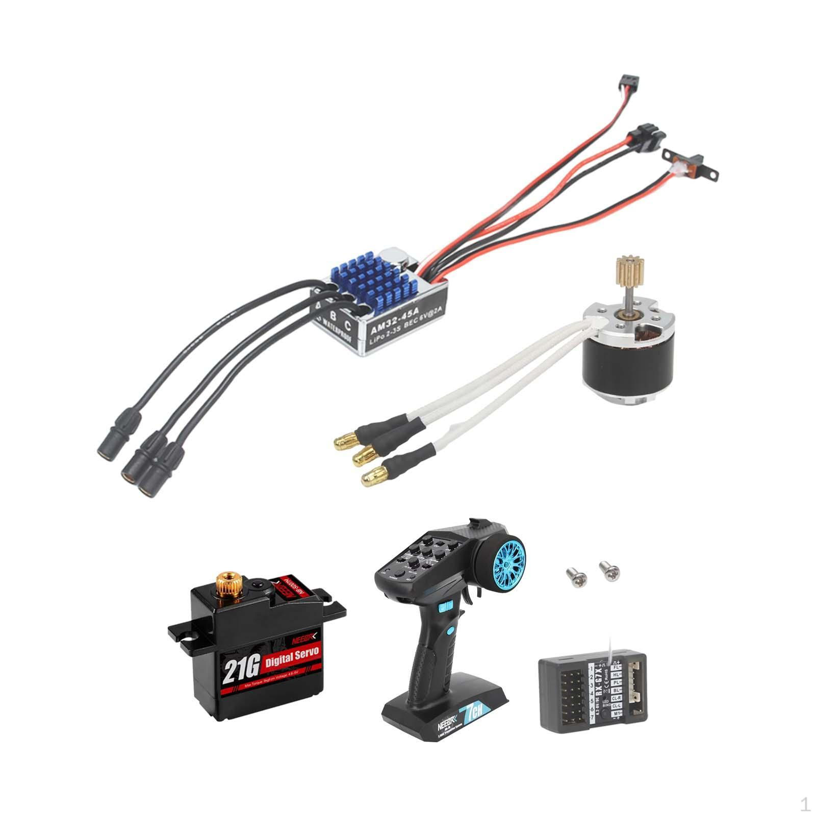 

Комплект двигуна з ESC 45A Електронний регулятор швидкості Високопродуктивний Зносостійкий Заміна приймача синій