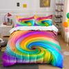 Rainbow Swirl Bedding Set Bedding Duvet Cover Set Duvet Cover Pillowcases  (1 * Duvet Cover 2 * Pillowcases, Without Duvet Insert)