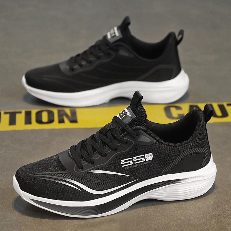 2025 men's shoes spring new trend mesh sports shoes breathable and lightweight running shoes shock-absorbing versatile fashion running shoes
