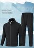 Men's Plus Size Cotton Stand Collar Cardigan Sportswear Set for Running - Autumn/Winter Edition.