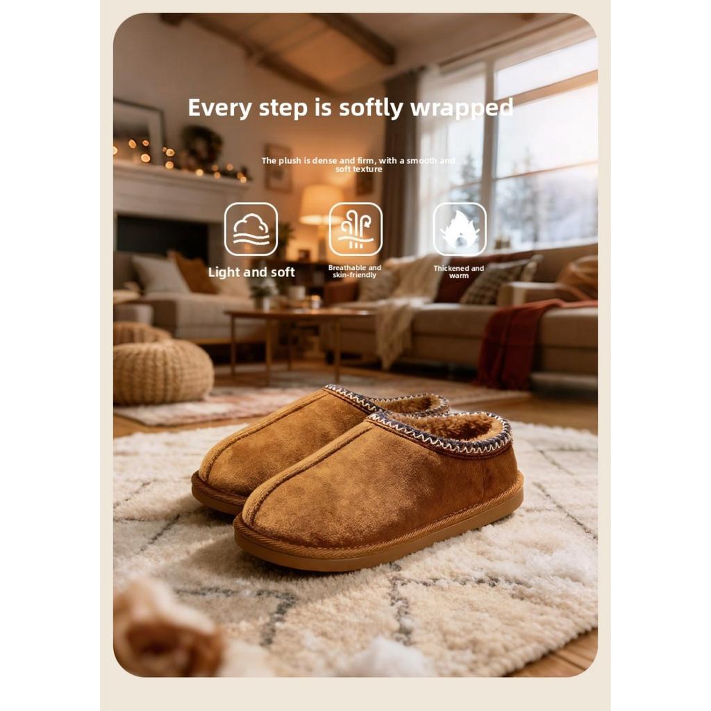 Hairy Slippers, Autumn and Winter Lace Indoor Home Cotton Slippers