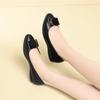 Fashion Middle-Aged And Elderly Mothers' Shoes Comfortable Spring And Summer New Single Shoes Flat Sole Mothers' Soft Sole Black Shoes