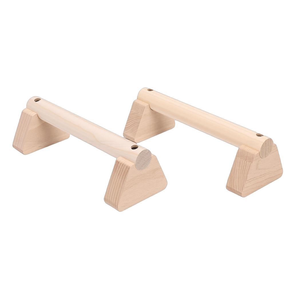 2Pcs Beech Wood Push Up Bars Stand Wooden Balance Beam Exercise Equipment for Home Use 25cm 9.8in