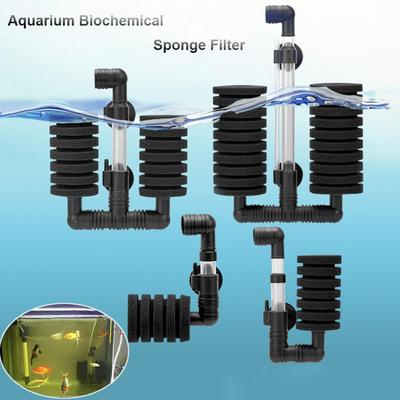 360° Otočný Jedno/Dvojitý Hlava Biochemický Houbový Filtr Akvárium Kyslíková Pumpa Bavlněné Filtry