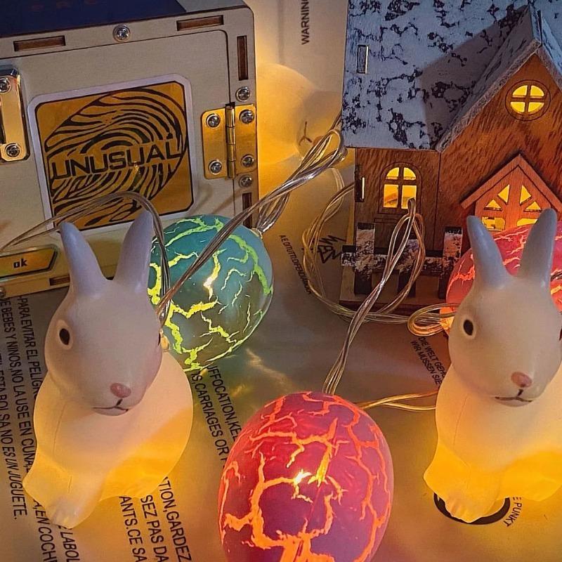 Christmas Decoration Crack Egg LED Light String Lamp Garden Festival Lighting Strings Room Decor New Year Atmosphere