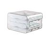 1pcRefrigerator egg storage box drawer type crisper kitchen egg carton tray can be stacked double-layer egg shelf