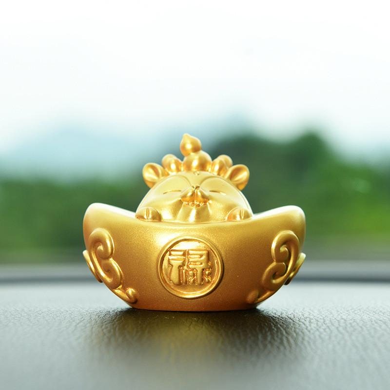 

Five Blessings Auspicious Charm Resin Figurine Home Decor Gift For Celebrations And Weddings Gold A