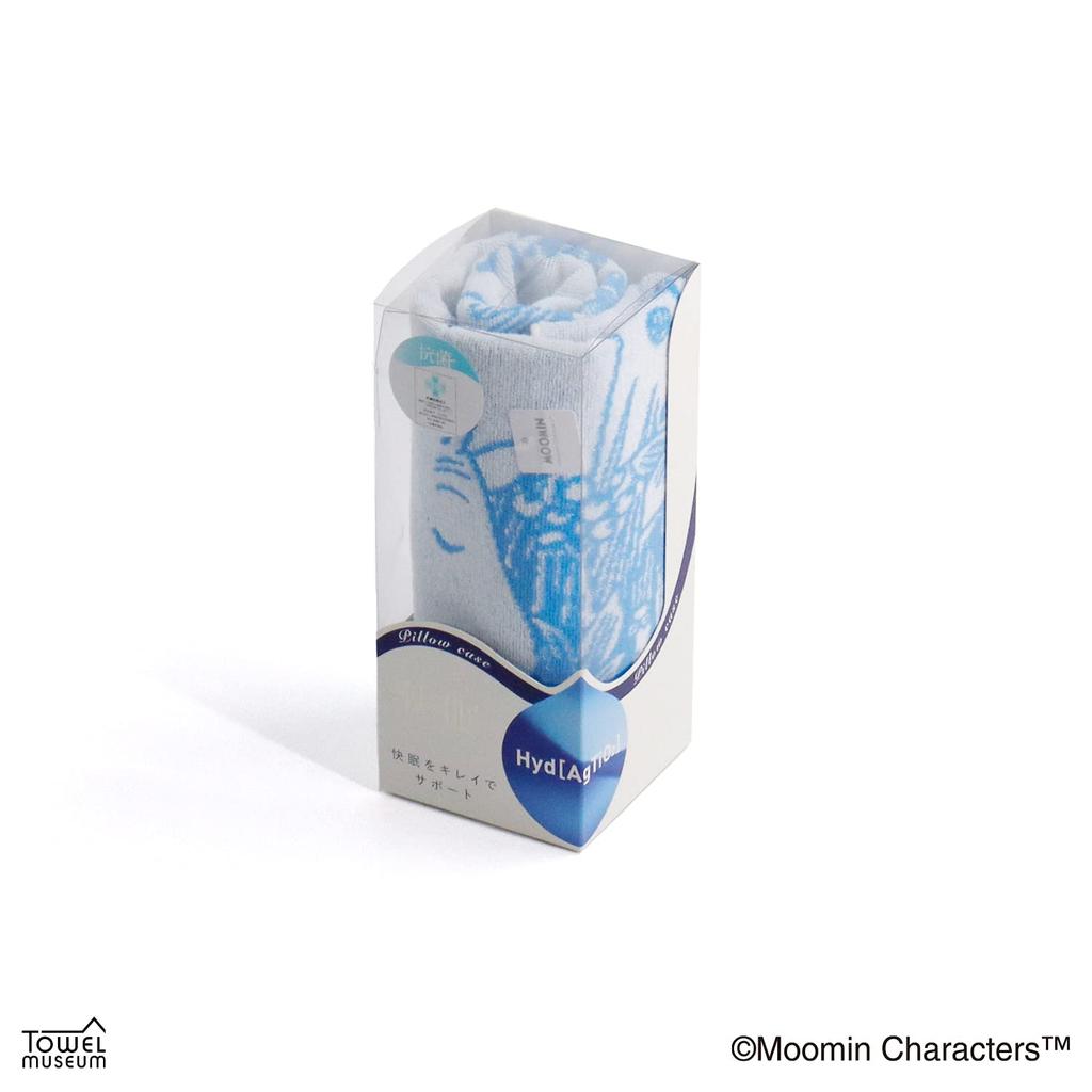 Towel Museum Moomin Flower Garden Moomin Hydro Silver Titanium Antibacterial and Odor 64 X 34cm Pillowcase, Blue, Coating, Resistant, 47-8167280,