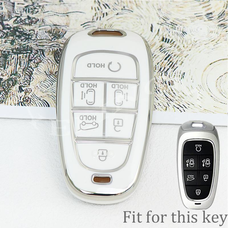 4 5 6 7 8 Button Car Key Cover Auto Shell Fob Case Keychain For Hyundai Santa Fe Tucson Nexo Nx4 Atos Solaris Prime