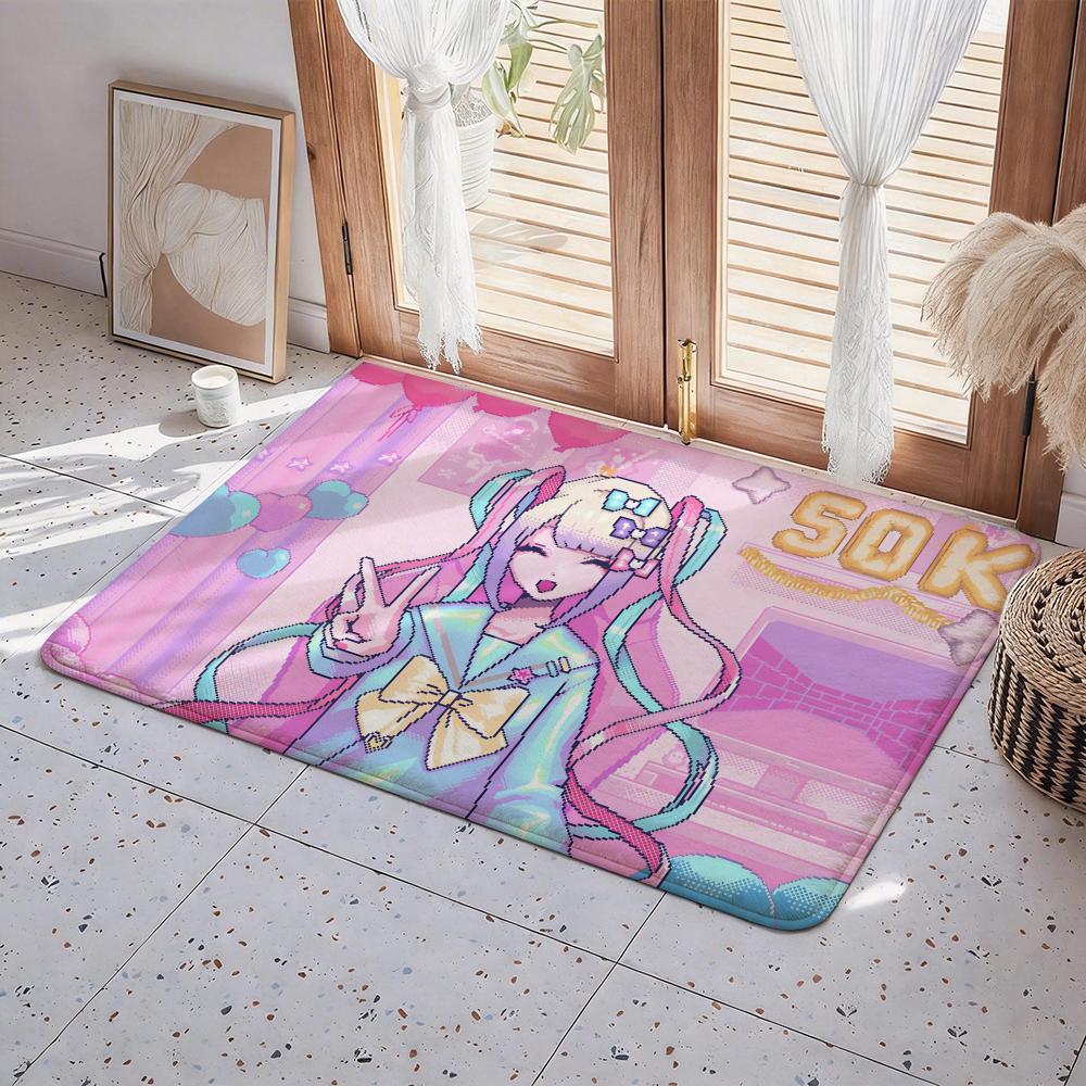 Game N Needy Girl Overdose Floor Mat Eco  Flannel Doormat Non Slip Odorless Indoor Floor Rug Soft Short Plush Home Mat