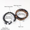 Festive Gifts Lava Rock Tiger Eye And Howlite Beaded Bracelet Set Natural Stone Fashion Jewelry For Men Women Daily Wear Simple Versatile Accessory
