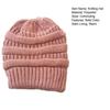 Women Knitting Hat Solid Color Ear Protection Thickened Warm Satin Lining Pile Hat Winter Outdoor Riding Headgear